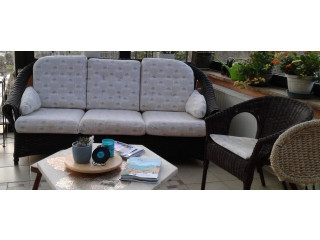 SALON COMPLET EN ROTIN POUR VERANDA