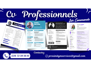 CONCEPTION DE CV PROFESSIONNELS SUR MESURE